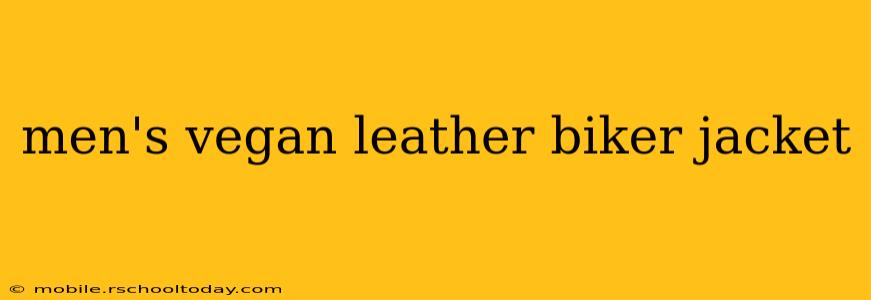 men's vegan leather biker jacket