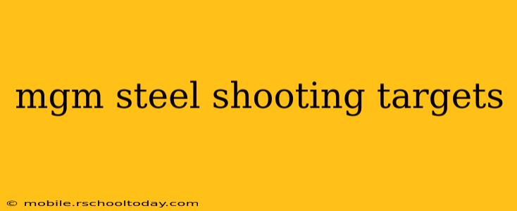 mgm steel shooting targets