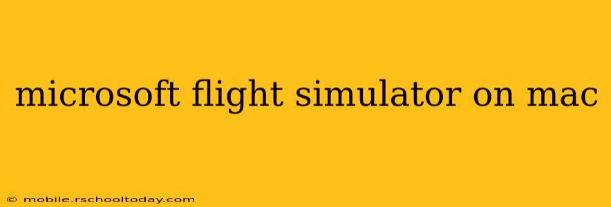 microsoft flight simulator on mac