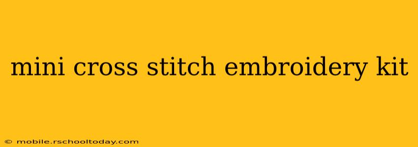 mini cross stitch embroidery kit