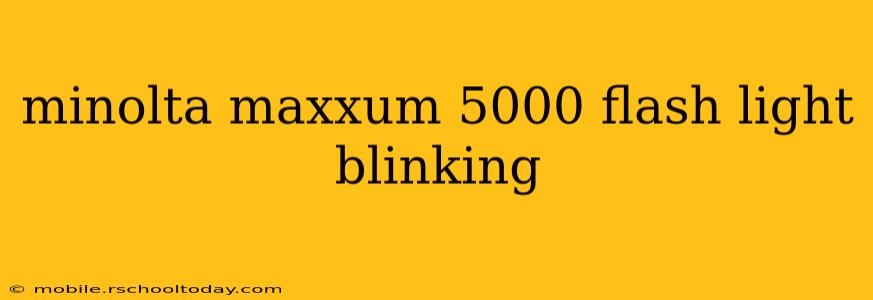 minolta maxxum 5000 flash light blinking