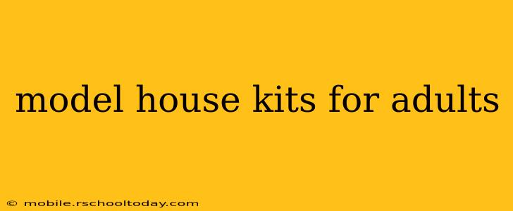 model house kits for adults