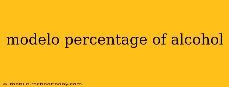 modelo percentage of alcohol