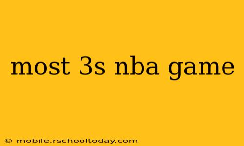 most 3s nba game