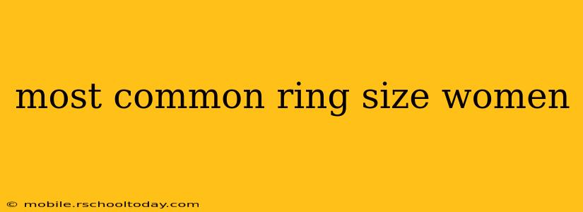 most common ring size women