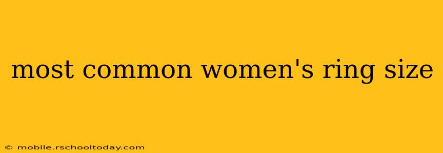 most common women's ring size