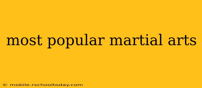 most popular martial arts