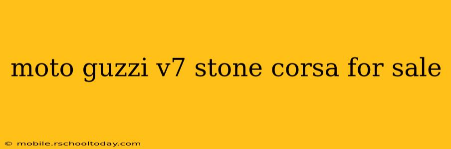 moto guzzi v7 stone corsa for sale