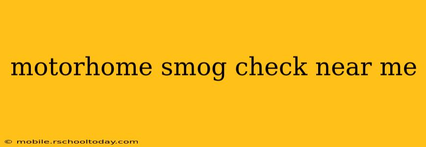 motorhome smog check near me