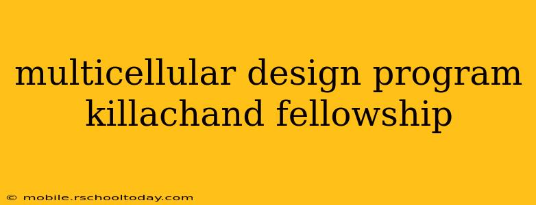 multicellular design program killachand fellowship