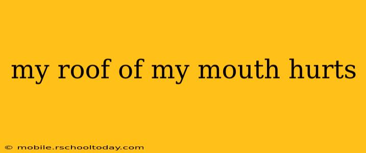my roof of my mouth hurts