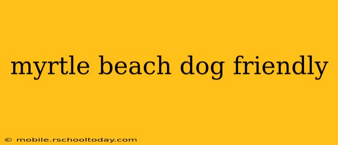 myrtle beach dog friendly