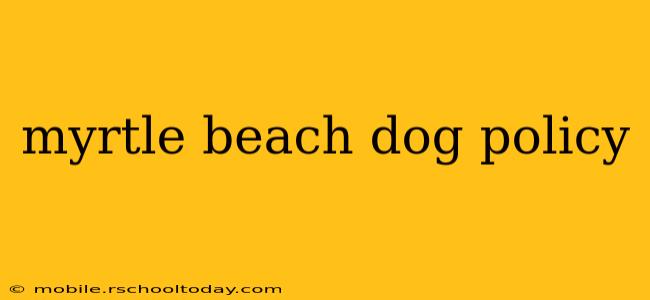 myrtle beach dog policy