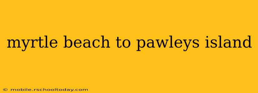 myrtle beach to pawleys island