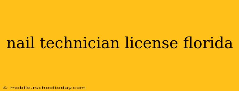 nail technician license florida