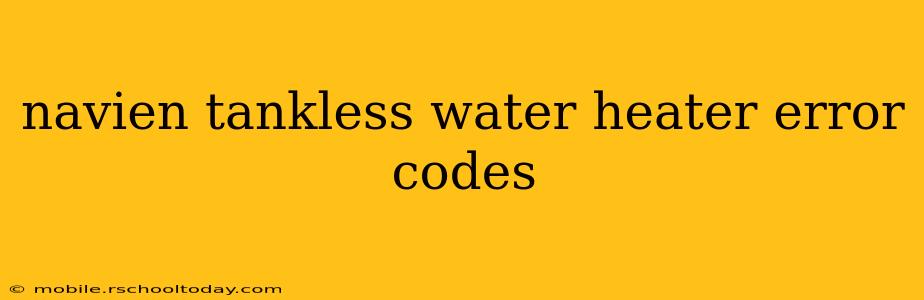 navien tankless water heater error codes