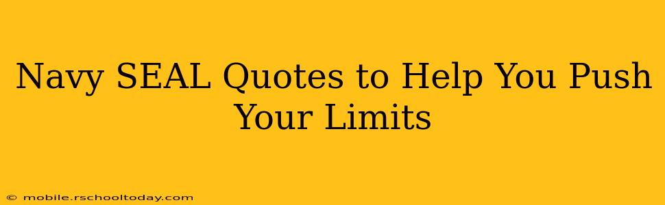 Navy SEAL Quotes to Help You Push Your Limits