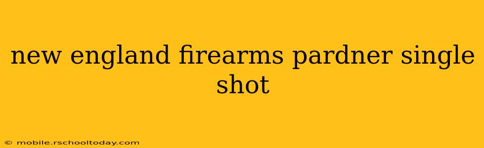 new england firearms pardner single shot