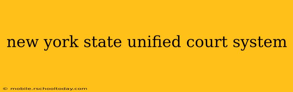 new york state unified court system