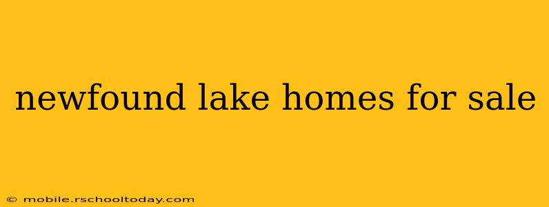 newfound lake homes for sale