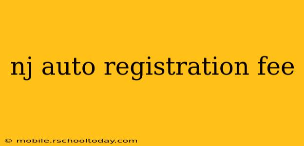nj auto registration fee