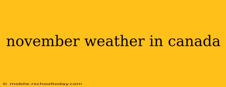 november weather in canada
