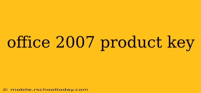 office 2007 product key