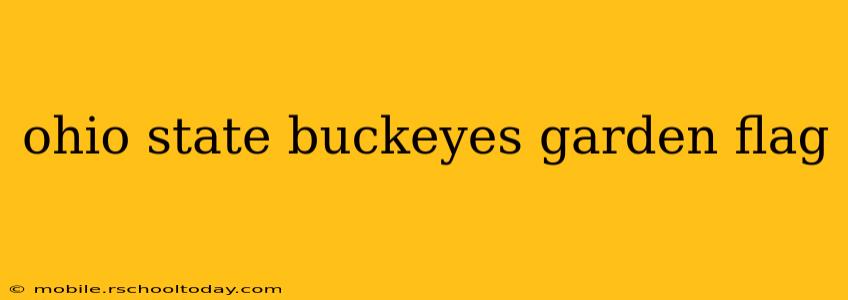 ohio state buckeyes garden flag