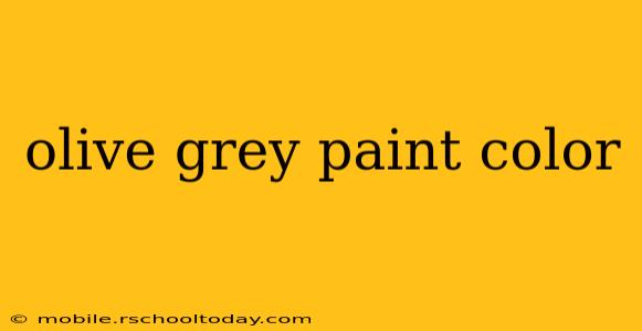 olive grey paint color
