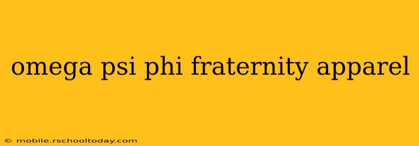 omega psi phi fraternity apparel