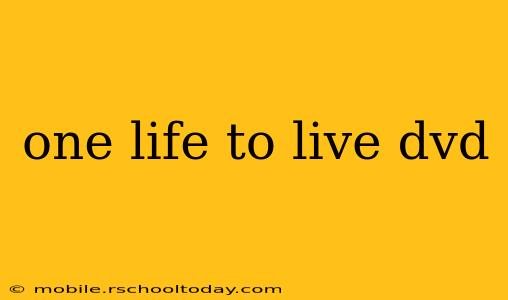 one life to live dvd