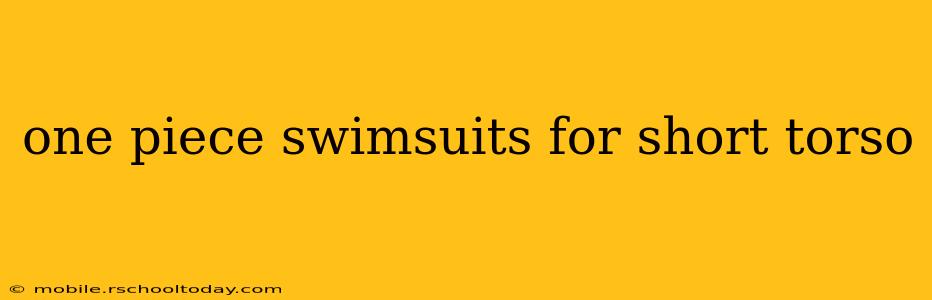 one piece swimsuits for short torso
