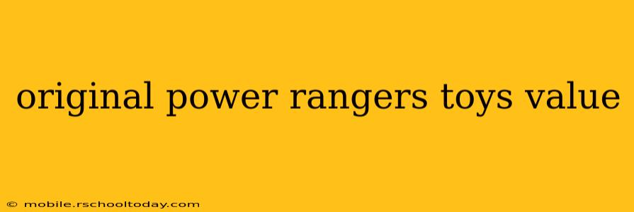 original power rangers toys value