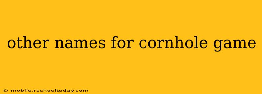 other names for cornhole game