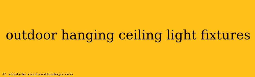 outdoor hanging ceiling light fixtures