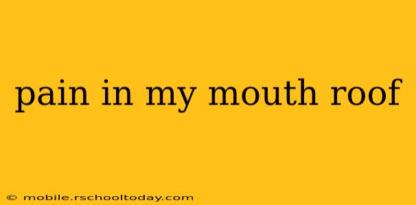 pain in my mouth roof