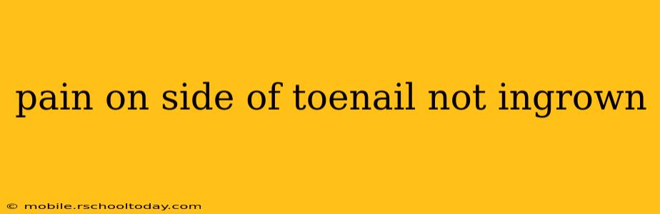 pain on side of toenail not ingrown