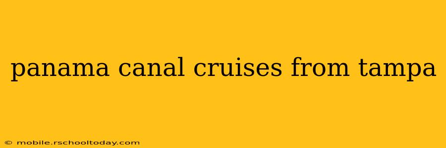 panama canal cruises from tampa