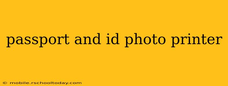 passport and id photo printer