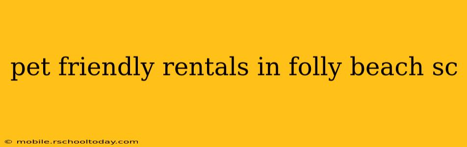 pet friendly rentals in folly beach sc