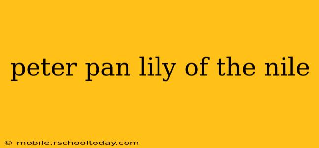peter pan lily of the nile