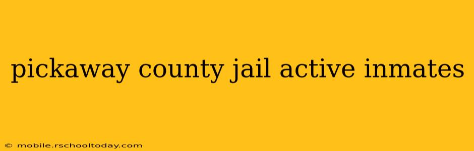 pickaway county jail active inmates