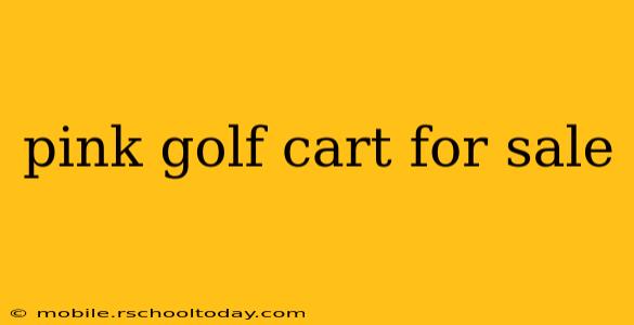 pink golf cart for sale