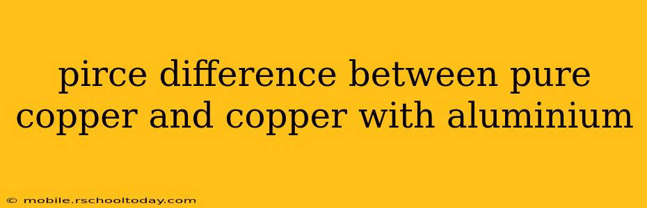 pirce difference between pure copper and copper with aluminium