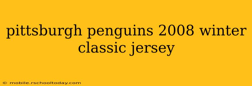 pittsburgh penguins 2008 winter classic jersey