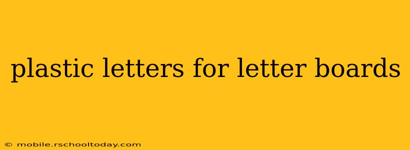 plastic letters for letter boards