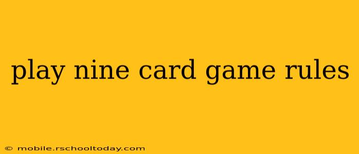 play nine card game rules