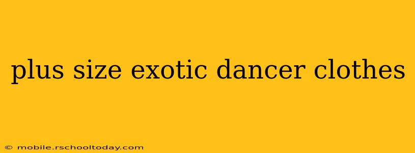 plus size exotic dancer clothes