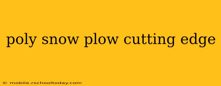 poly snow plow cutting edge