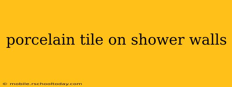 porcelain tile on shower walls